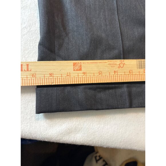 Mens Gray Herringbone Pattern Dress Pants With Adjustable Waistband 40x28.5 - Picture 3 of 11